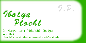 ibolya plochl business card